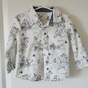 Nautical print l/s shirt